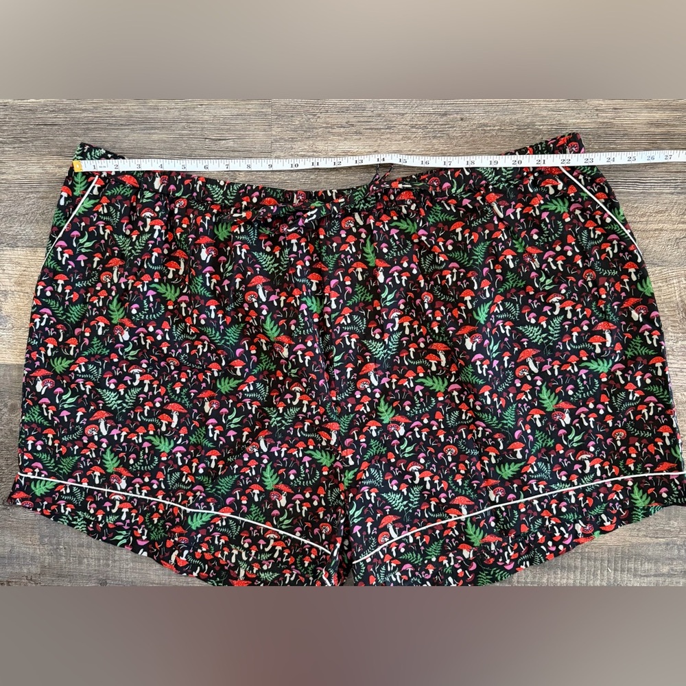 PRINTFRESH 4X Organic Cotton Shorts Pajama Set Mushroom & Leaf Print - Picture 11 of 16